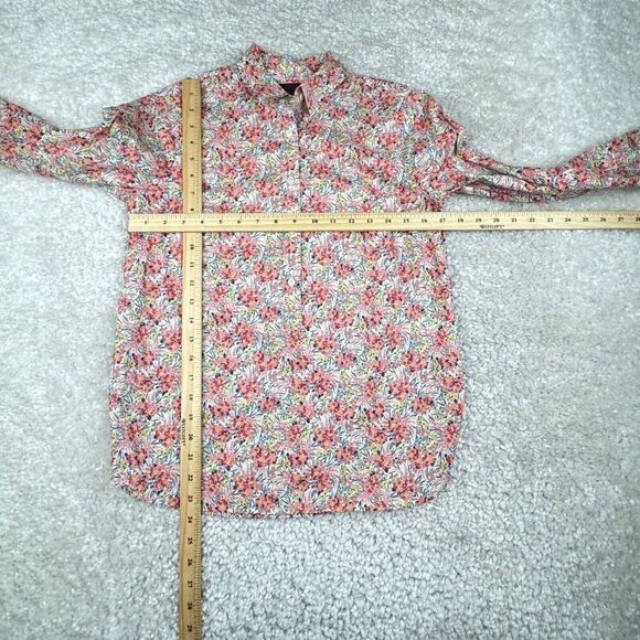 J Crew Liberty Floral Popover Shirt Swirling Petals - Picture 6 of 8